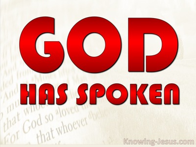 Hebrews 1:1 God Has Spoken (devotional)07:19 (red)